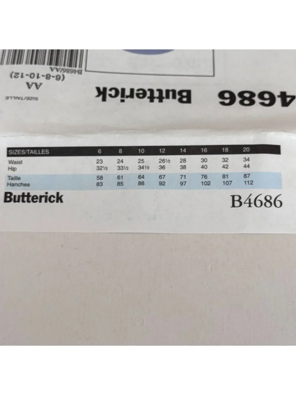 Butterick Sewing Pattern B4686 Pleated Skirt Six Sew Easy Y2K Pleats 6-12 Uncut